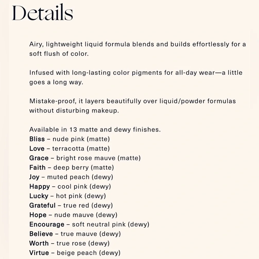 Rare Beauty Soft Pinch Liquid Blush • Worth